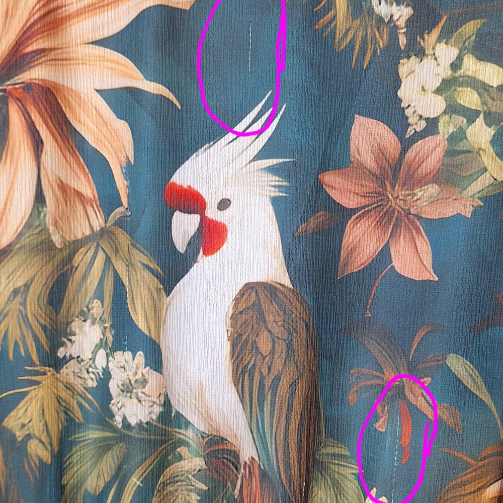 CROFT & BARROW High Low Floral Dress - Red, White, and Blue - Picture 6 of 7
